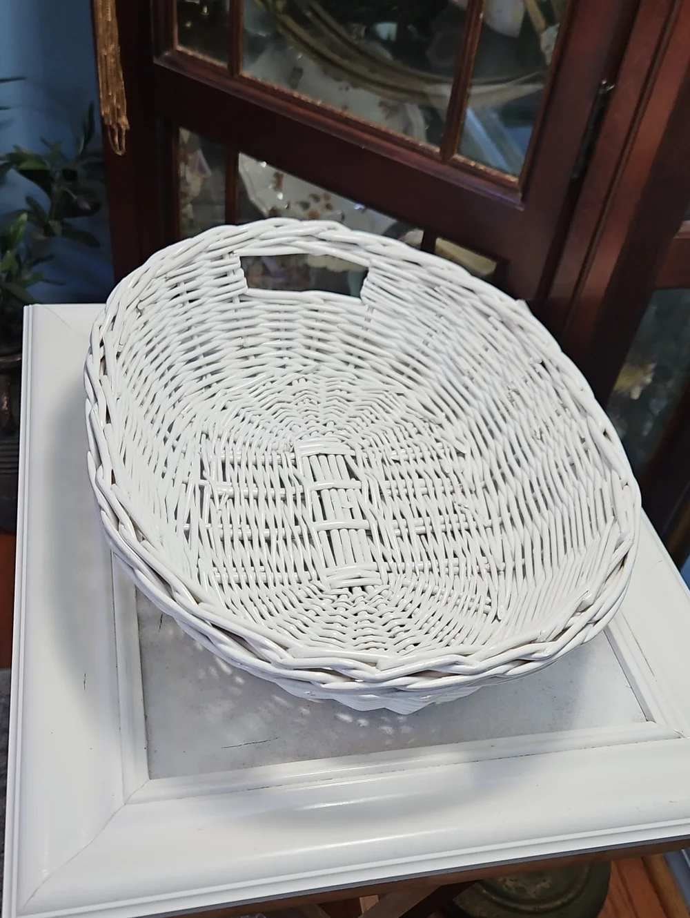 White Wicker Basket 12